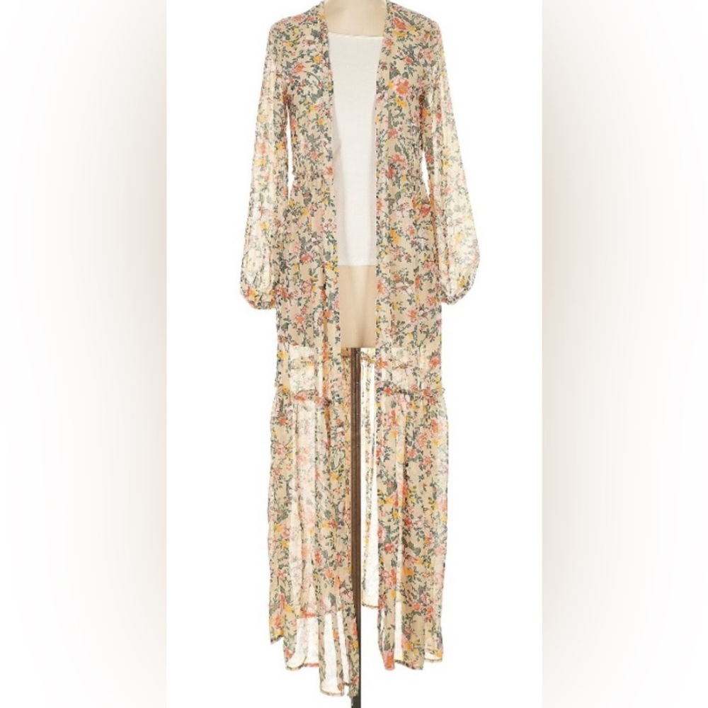 Wild Fable Floral Sheer Kimono - Multicolor